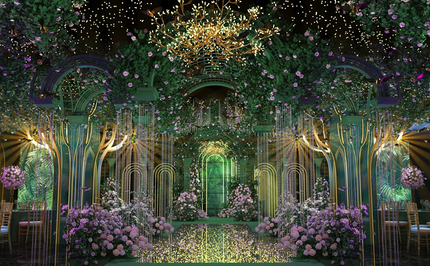 宁陕奇妙森林婚礼堂效果展示