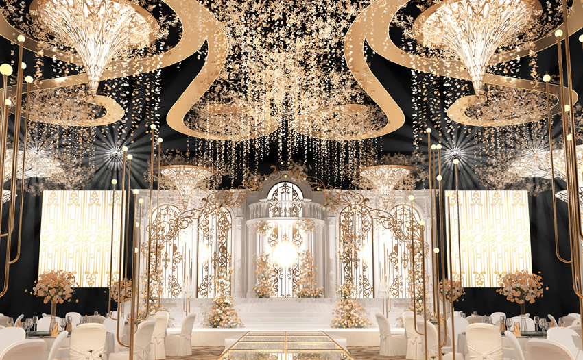 宁陕花木兰喜事汇金色大厅效果展示